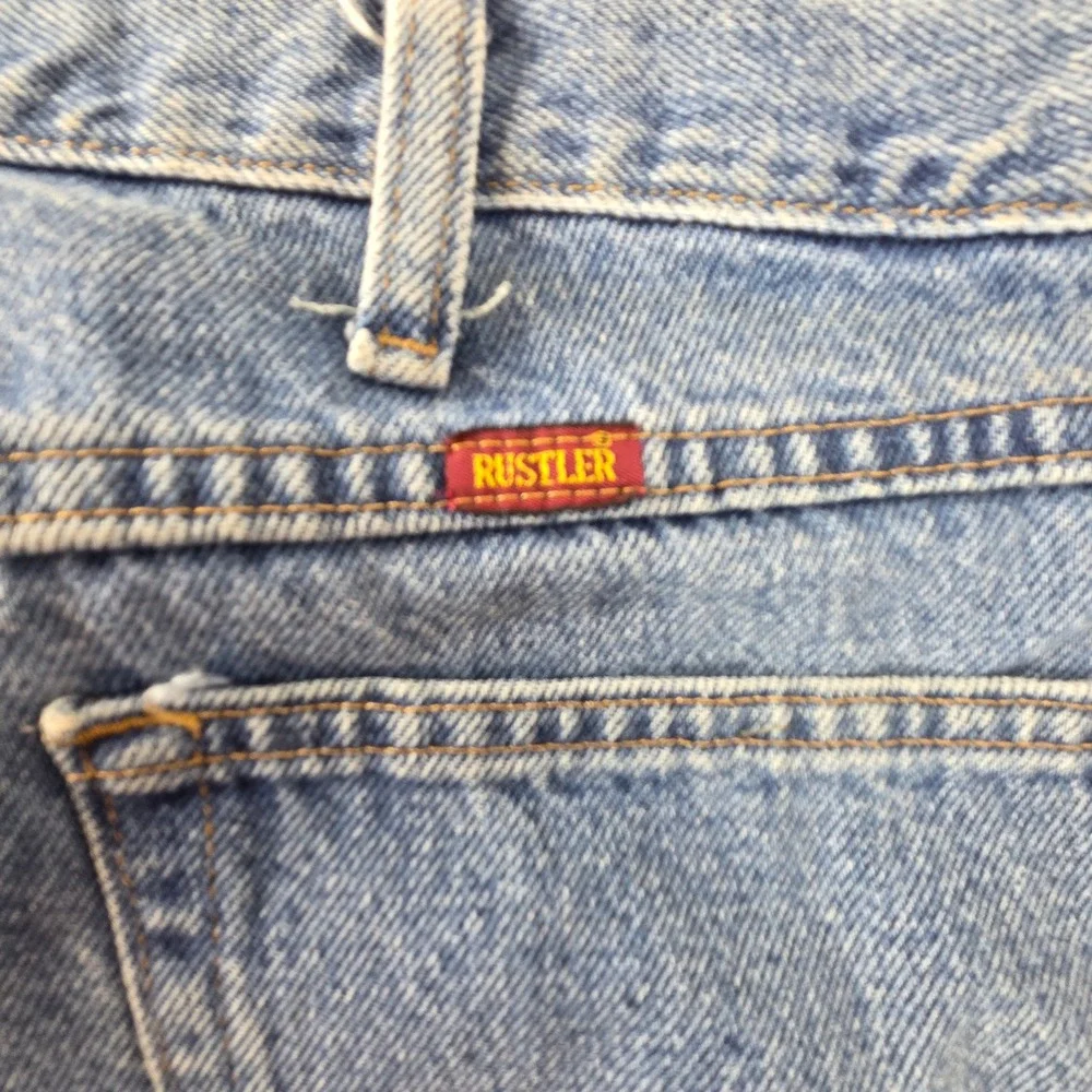 Rustler Mens Regular Fit Straight Leg‎ Blue Denim Jeans 38x29 1087619SW